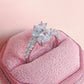 Flexible Cubic Zirconia Cocktail Ring Valentine Gift 2026 Sparkling Prong Setting