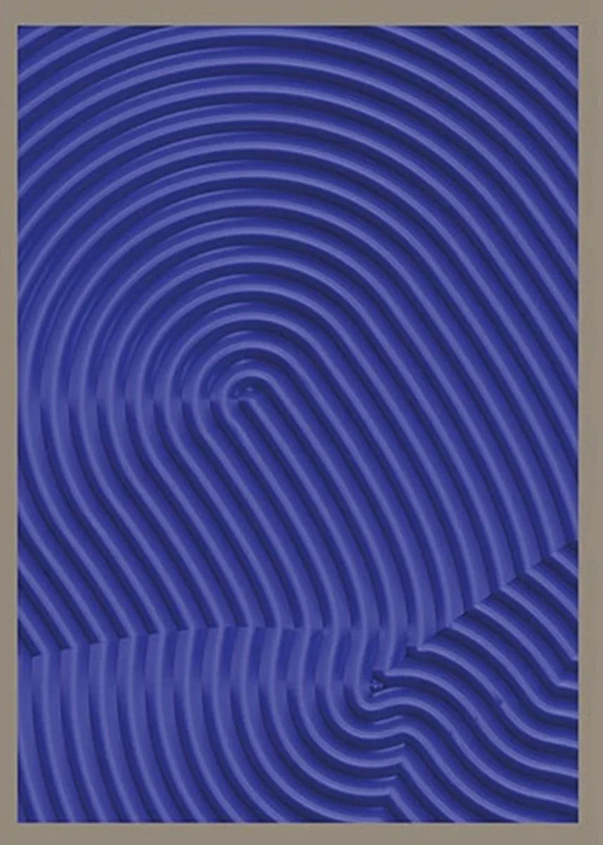 Klein Blue Abstract Canvas Wall Art Vertical Contemporary Print