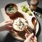 Wood Jujube Soup Bowls Solid Wooden Japanese Bowls