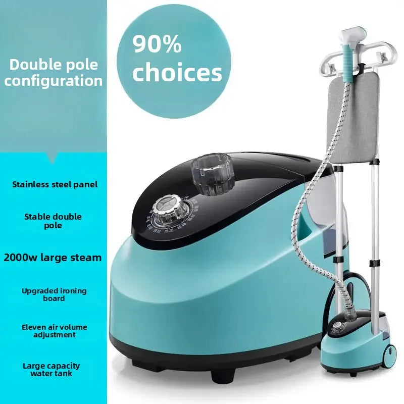 Steamer Garment Dual Rod Standing Upright Ironing System Fall 2025 1.8L Water Tank Fast Heating 2000W