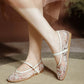 Light Women’s Ballet Flats - Mary Jane Mesh, Beaded