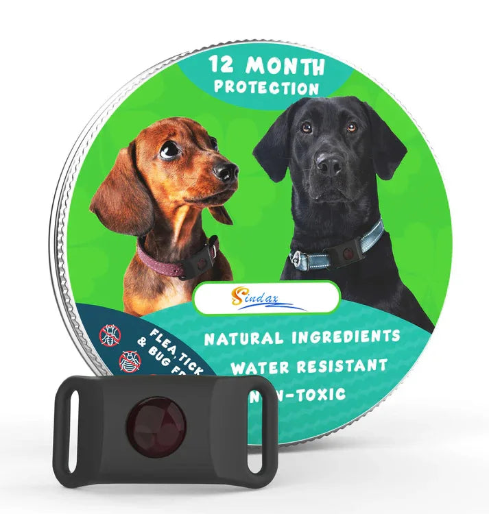 Organic Extract Pet Flea & Tick Repellent Collar Tag Dogs Cats All Seasons Safe Wearable