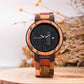 Couple Wooden Watches Handmade Quartz Date Unisex Display