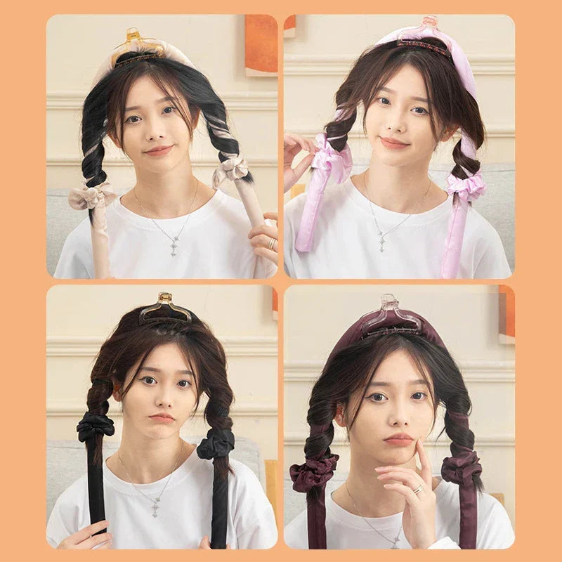 Heatless2025 Edition Hair Curlers Silk Headband Ribbon Rollers Overnight No Heat Styling Device Sleep Curls