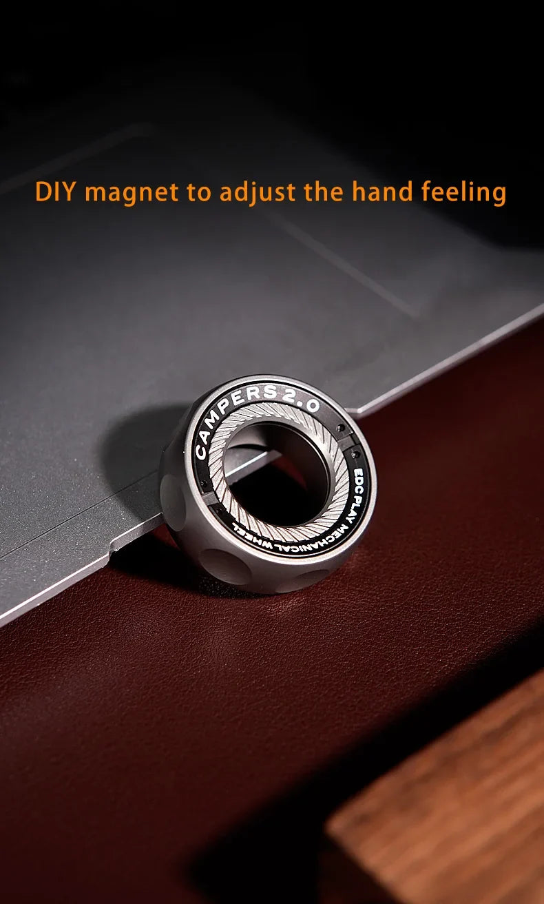 Ratchet Magnetic Fidget Ring Stainless Steel EDC Gift