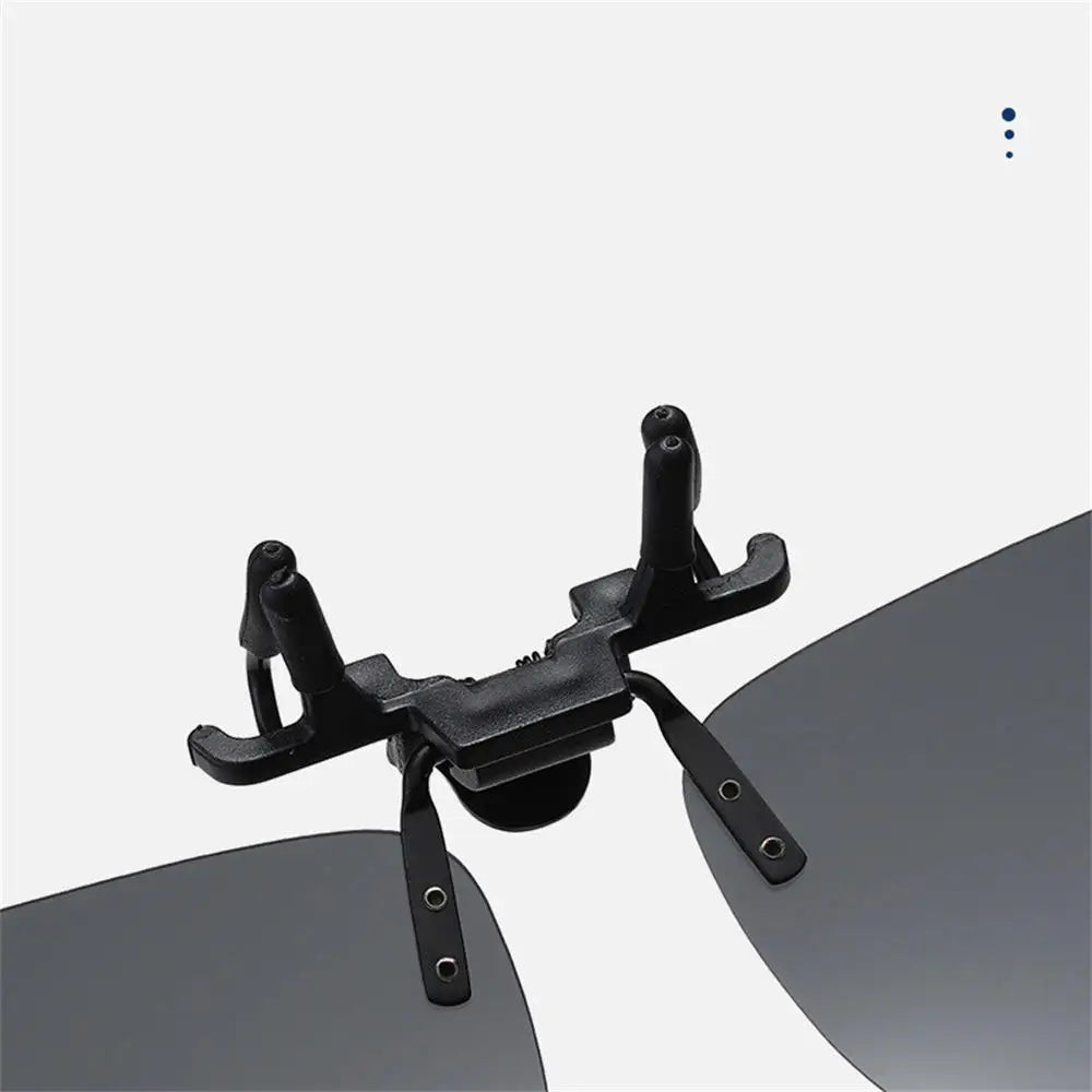 Clip-On2026 Edition Sunglasses Polarized UV400 Night Vision Driving Glasses Square Clip-Ons Anti-Glare Vintage Style