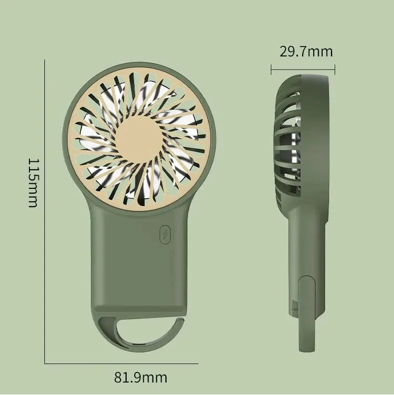 Mini Wind Travel-Friendly USB Desktop Fan with Hook