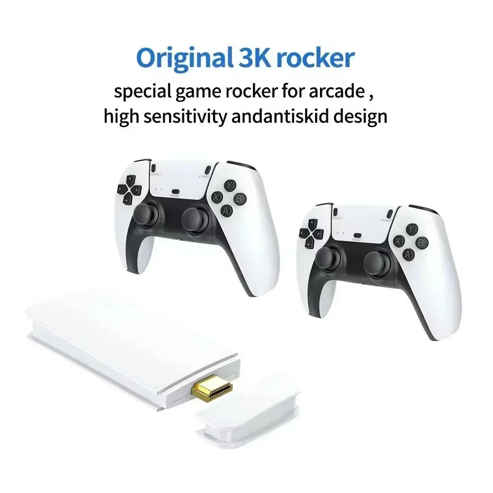 Mini Retro Game Console with 20,000 Timeless Games - 4K HD Output, Dual Cordless Controllers