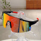 Sports Oversized Sunglasses Men, 2025 Punk Mirror Anti-UV Riding Shades