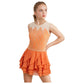 Light Girls' Leotard - Rhinestone Embellished, Mesh Skirt, Polyester/Nylon/Elastane, For Ballet, Gymnastics