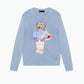 Plush Womens Knitted Sweater - Crewneck, Cotton, Weekend