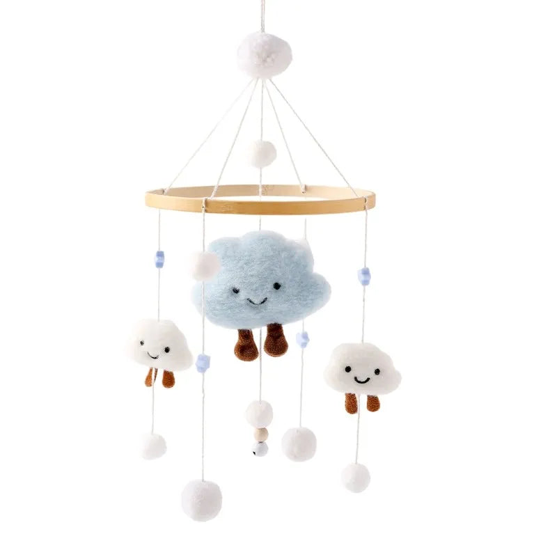 Mobile Baby Wooden Crib Hanging Toy Newborn Nursery Fall 2025 Soothing Music Developmental Gift