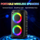 Karaoke2025 Edition Speaker Travel-Friendly Bluetooth System With Microphone And LED Lights For Household Parties Fall