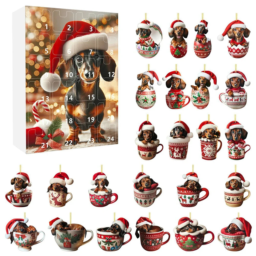 Day 24 Advent Calendar With Figure Ornaments
