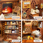 Book DIY Nook Kit Wooden Miniature Shelf Insert Roombox Dollhouse Model Holiday 2025 Cozy Library Gift