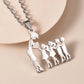 Mother's Day Gift Children Family Stainless Steel Jewelry – Silver Stainless Steel Mother & Kids Pendant Necklace