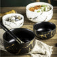 Marble Ceramic Bowl Kit Scandinavian Tableware Minimalist