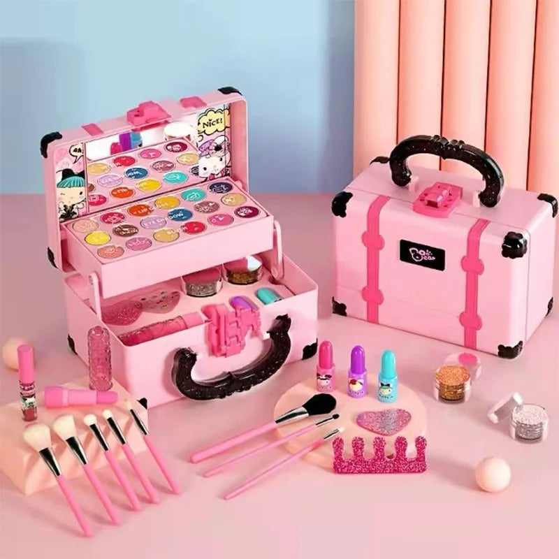 Princess Makeup Play Kit for Kids - Safe, Non-Toxic Cosmetic Kit with Lipstick & Eye Shadow