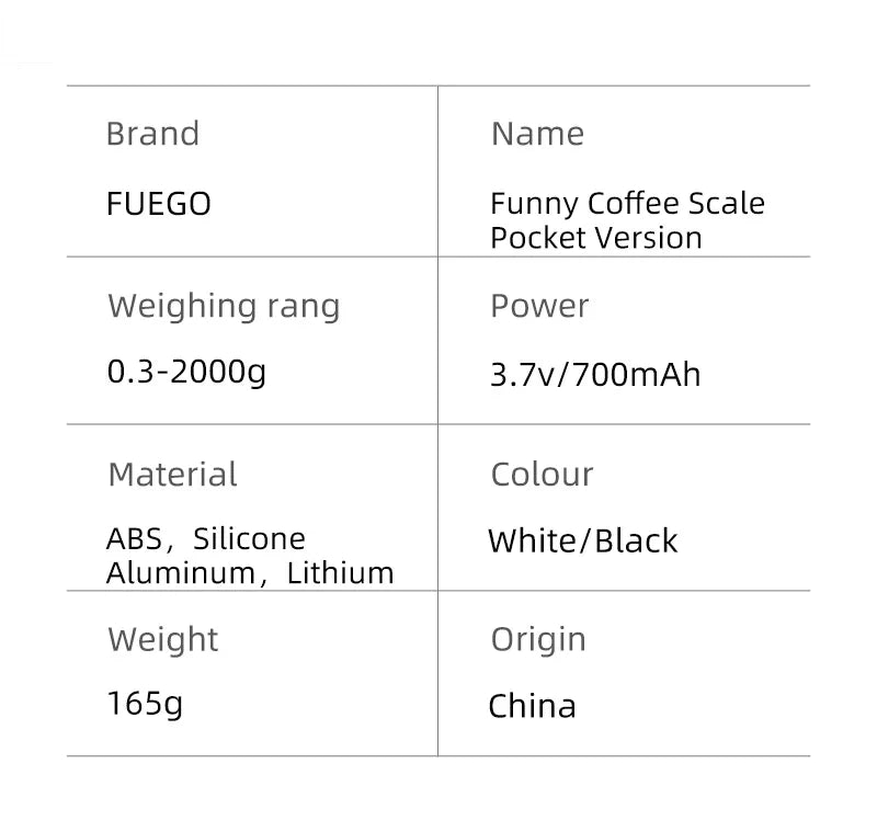 Coffee Scale Battery-Powered Digital 0.1g Accurate With Timer