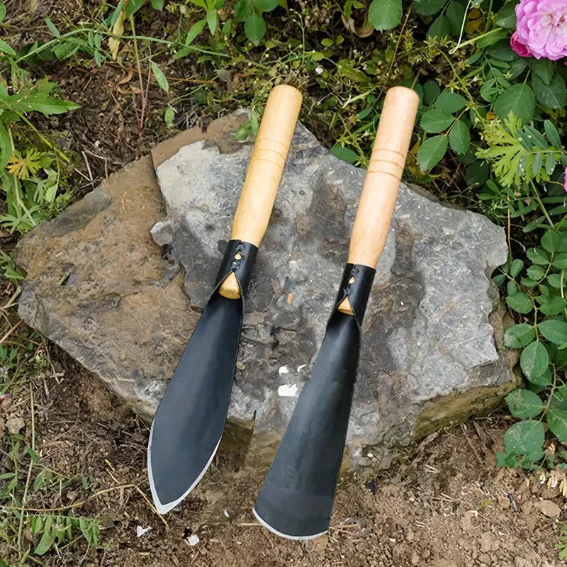 Manganese Steel Garden Tools Flat Shovel - Multi-Use Digging Device for Wild Vegetables and Flowers