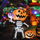 Halloween2025 Edition Inflatable 6ft Pumpkin Skull Yard Decor