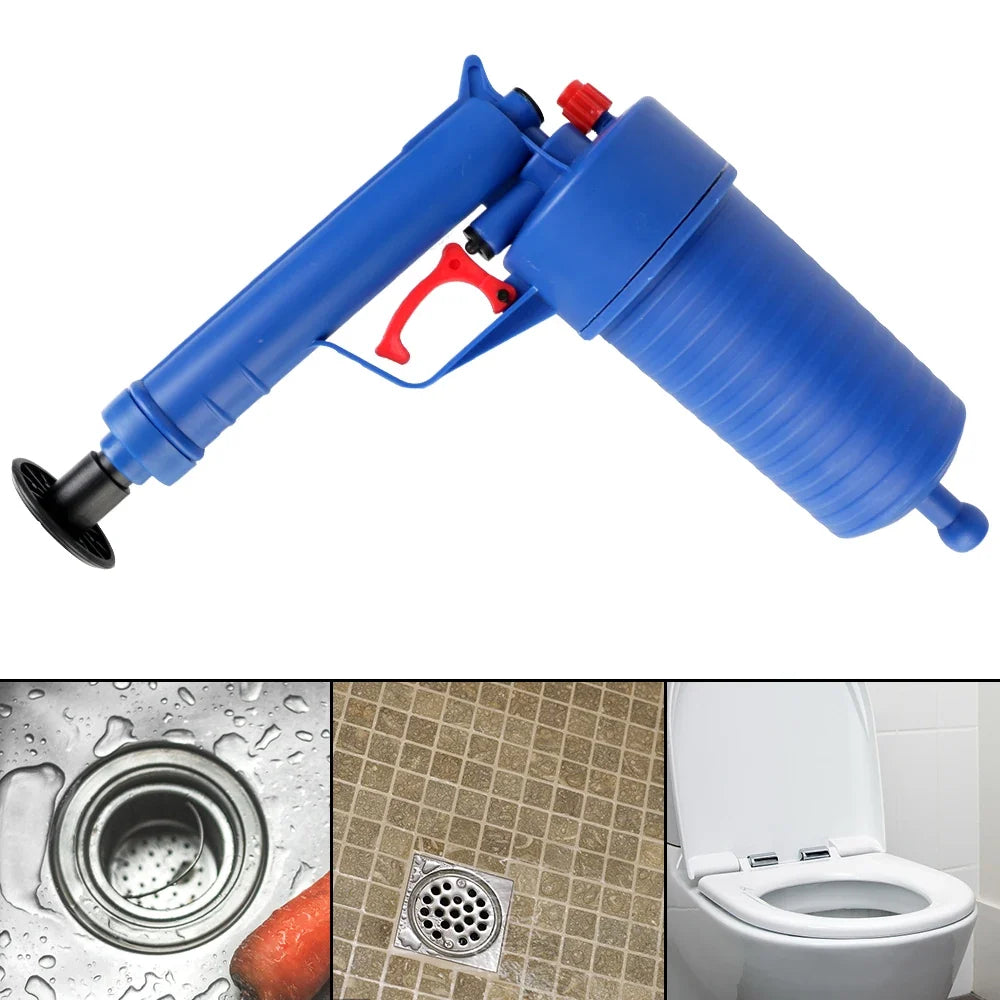 Drain Cleaner 4 Piece Plunger Kit Hand-Operated Air Pump Unblocker for Sinks Basins Drains Fall 2026 Fast Household Cleanup