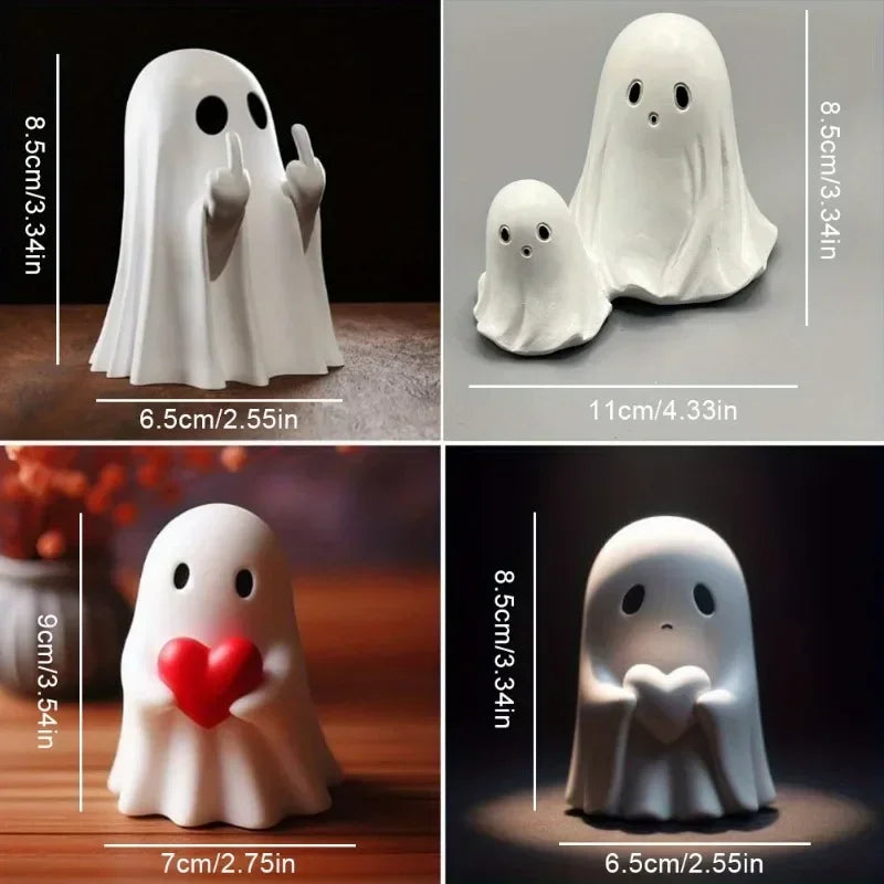Finger Middle Ghost Statue Resin Halloween 2025 Centerpiece