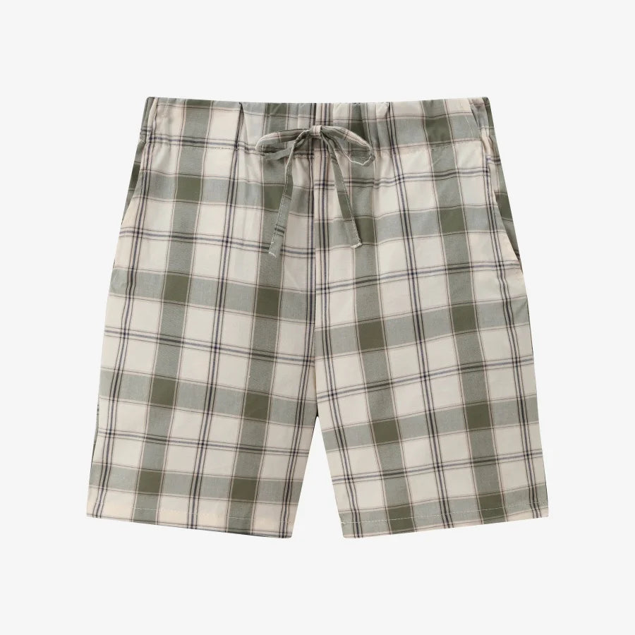 Plaid Grid, Floral, 100% Cotton, Summer Casual Wear – Plush Unisex Kids’ Matching Outfits