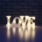 Romantic Love LED Lamp - Battery-Operated Night Light, Great Valentine's Day Gift for Weddings, Parties, and Household Decor