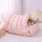 Cat Bed Cocoon Plush Coral Fleece Nest Indoor Winter 2025 Cozy Snuggly Warm Retreat For Cats