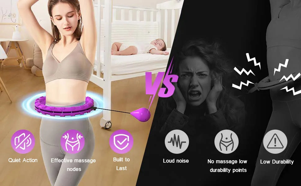 Waist Massager Weight Loss Cardio Training 2026 – Smart Flexible Fitness Hula Hoop 24-Section