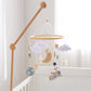 Rocket Wooden Crib Mobile Newborn Sensory Toys Soothing