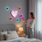 Window Car Neon Light Heart Shaped LED Interior Lamp TikTok Viral Fall 2026 Solar Powered Wiring Free