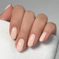 Press On Nails Short Square White Minimalist False Nail Tips Kit Spring 2026 Reusable