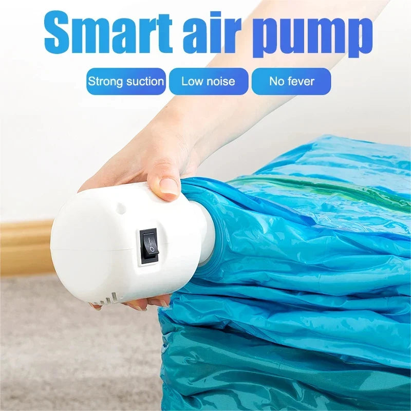 Motor-Driven Air Pump Mini Vacuum Sealer Machine for Clothes Storage Bags and Food Organizer