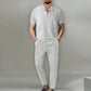 Variant image for Men's Polo Shirts Set - Casual Chic Breathable Polo and Adjustable Pants Ensemble for Comfort and Style-13