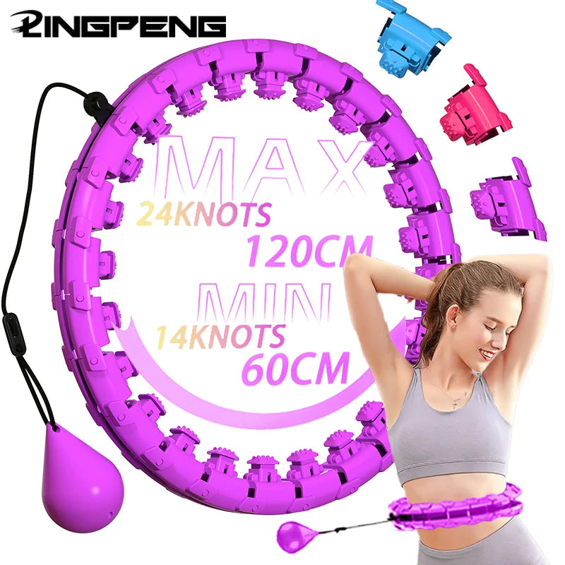 Waist Massager Weight Loss Cardio Training 2026 – Smart Flexible Fitness Hula Hoop 24-Section