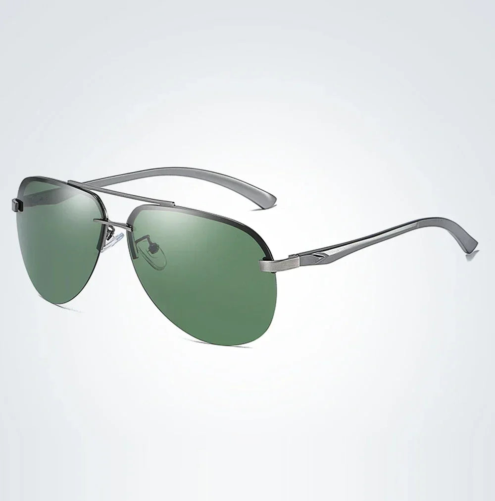 Men's Aviator Sunglasses Metal Frame Mirror Lens Driving Glasses