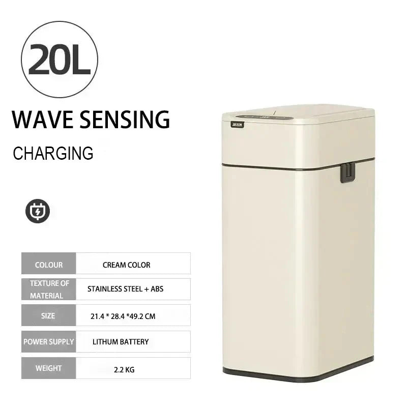 Can Trash 20L Stainless Steel Sensor Kitchen Bin Hands Free