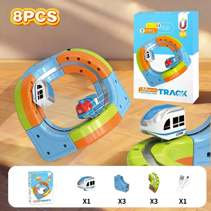 Magnetic2025 Edition Building Kit 81 Pieces Track Puzzle With Train STEM Educational Toy Christmas Gift