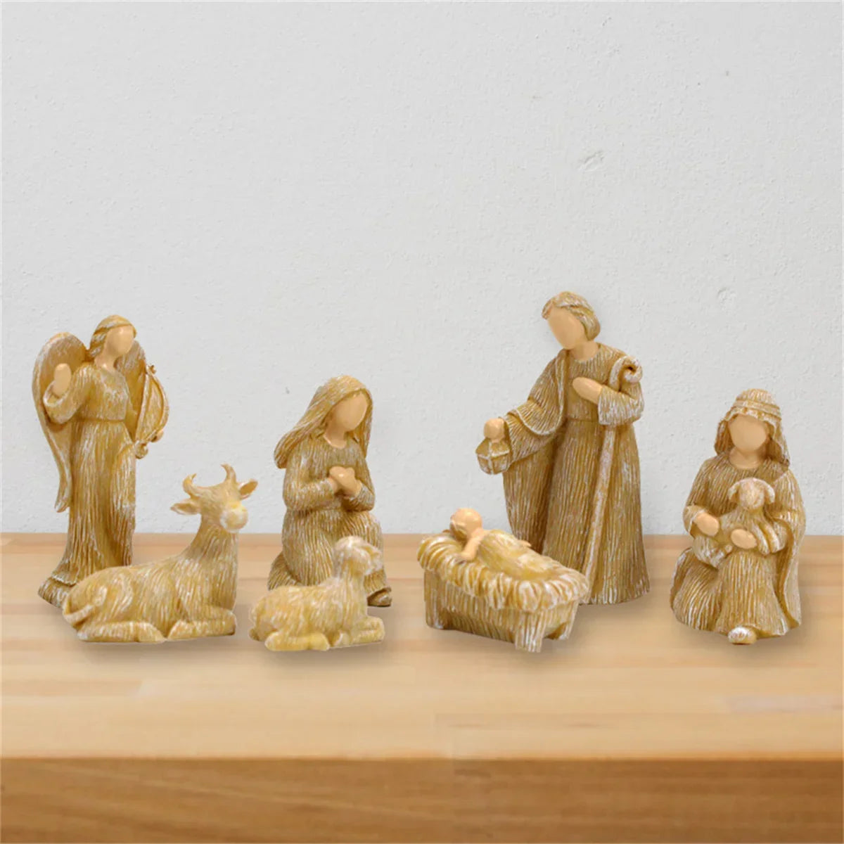 Nativity Kit 10-Piece Resin Nativity Scene For Christmas Decor, Timeless Religious Ornaments Gift Idea