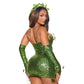 Poison Ivy Costume Sequin Mini Dress Kit Halloween Sexy