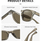 UV400 gradient lenses, vintage style, travel and beach – Retro square unisex sunglasses