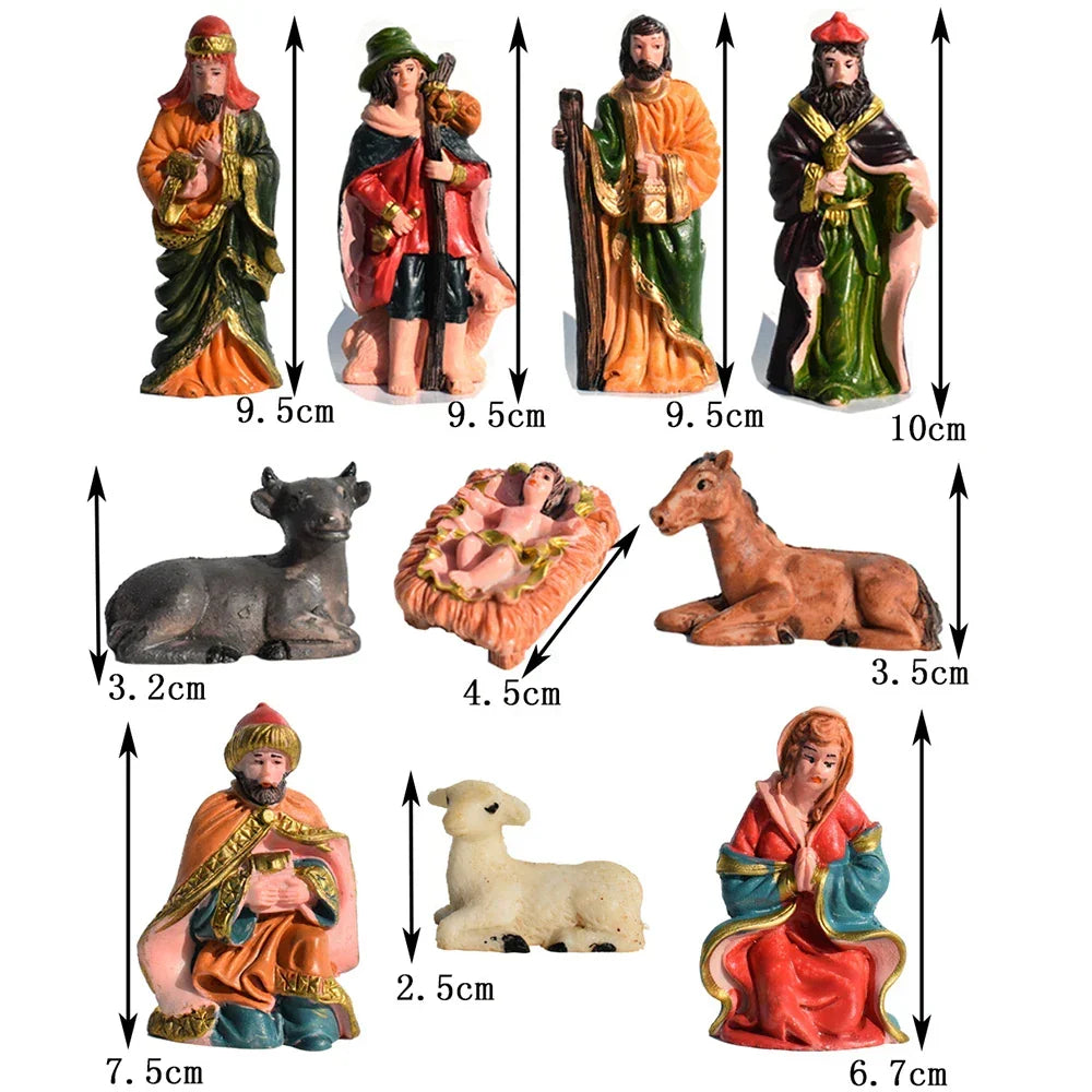 Nativity Figurines Kit 10 Piece Christmas Timeless Nativity Scene Decor Holiday 2025 Gift Idea