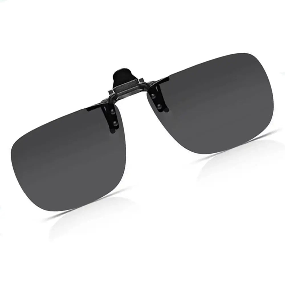 Clip-On2026 Edition Sunglasses Polarized UV400 Night Vision Driving Glasses Square Clip-Ons Anti-Glare Vintage Style