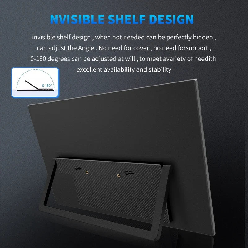 Travel-Friendly 15.6 Inch FHD IPS Monitor Dual Screen USB C