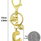 Keychain Personalized Gold Bubble Letter Bag Charm Gift