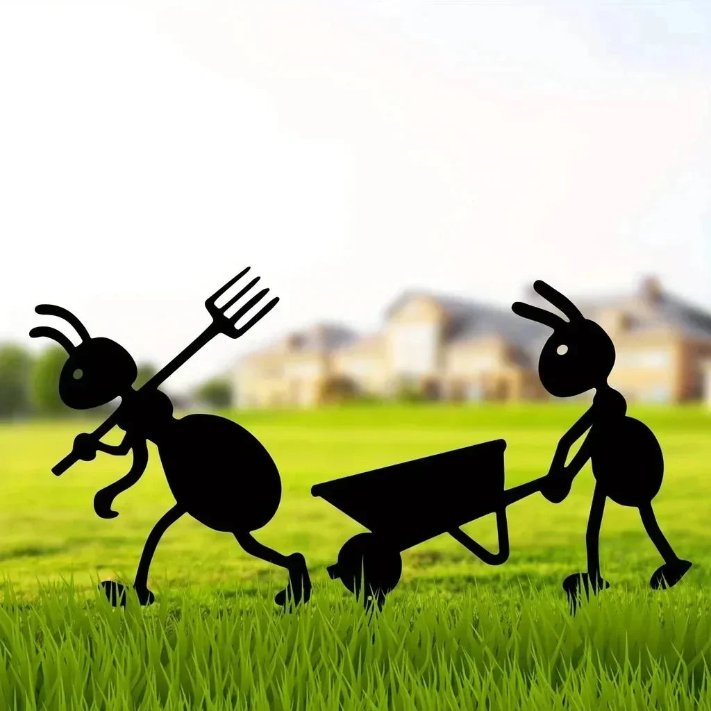 Garden Ant Decor Metal Yard Ants Garden Stakes Backyard Lawn Art TikTok Viral Summer 2026 Gift