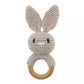 Crochet Baby Rattle Bunny Teether Newborn Sensory Toys
