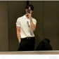 Fast-dry men's golf polo shirt - slim fit short sleeve, polyester, for sports and casual wear